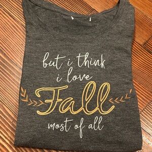 Maurices Gray and Gold Short Sleeve Tee